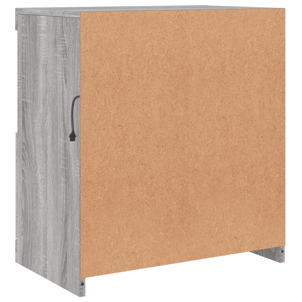 Dressoir met LED-verlichting 60x37x67 cm grijs sonoma eiken is nu te koop bij PeponiXL, paradijselijk wonen!