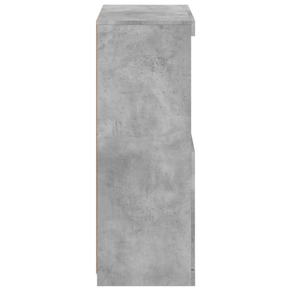 Dressoir met LED-verlichting 60,5x37x100 cm betongrijs is nu te koop bij PeponiXL, paradijselijk wonen!