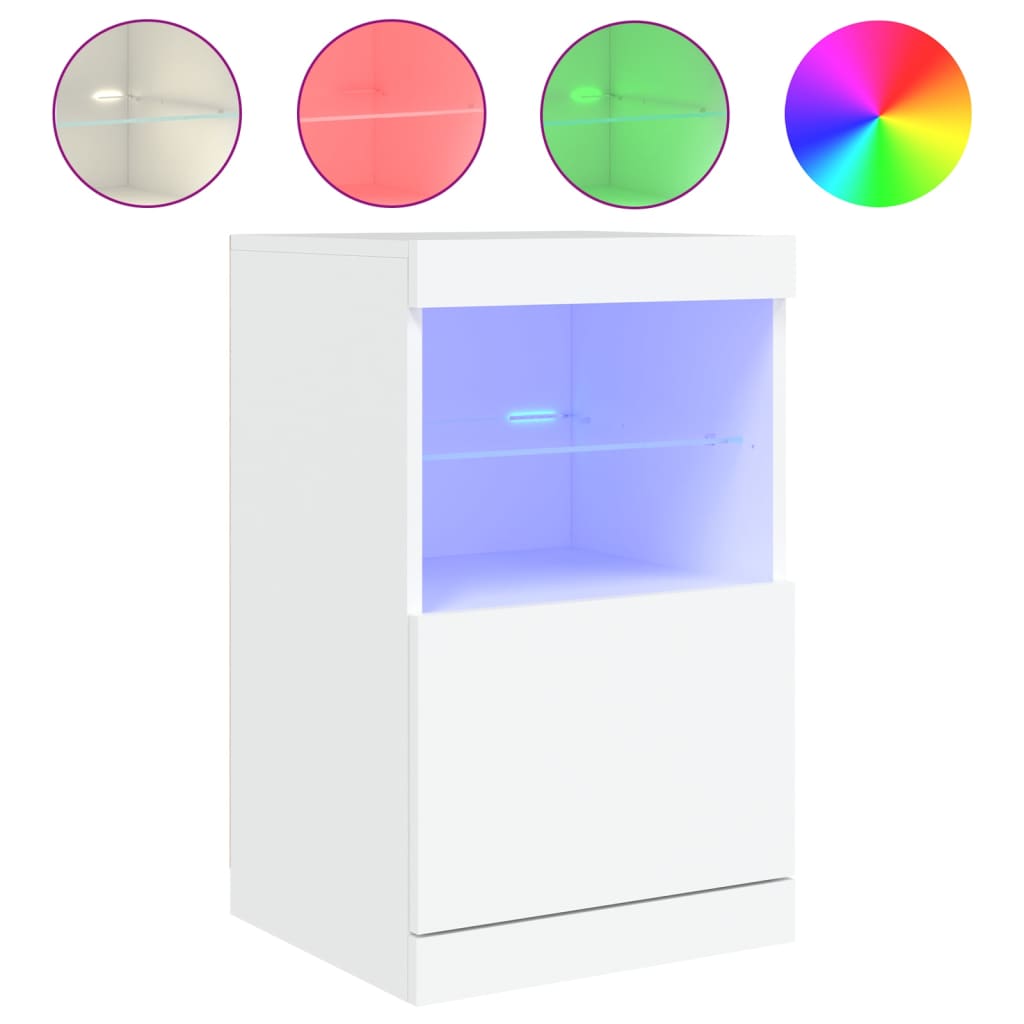 Dressoir met LED-verlichting 41x37x67 cm wit is nu te koop bij PeponiXL, paradijselijk wonen!