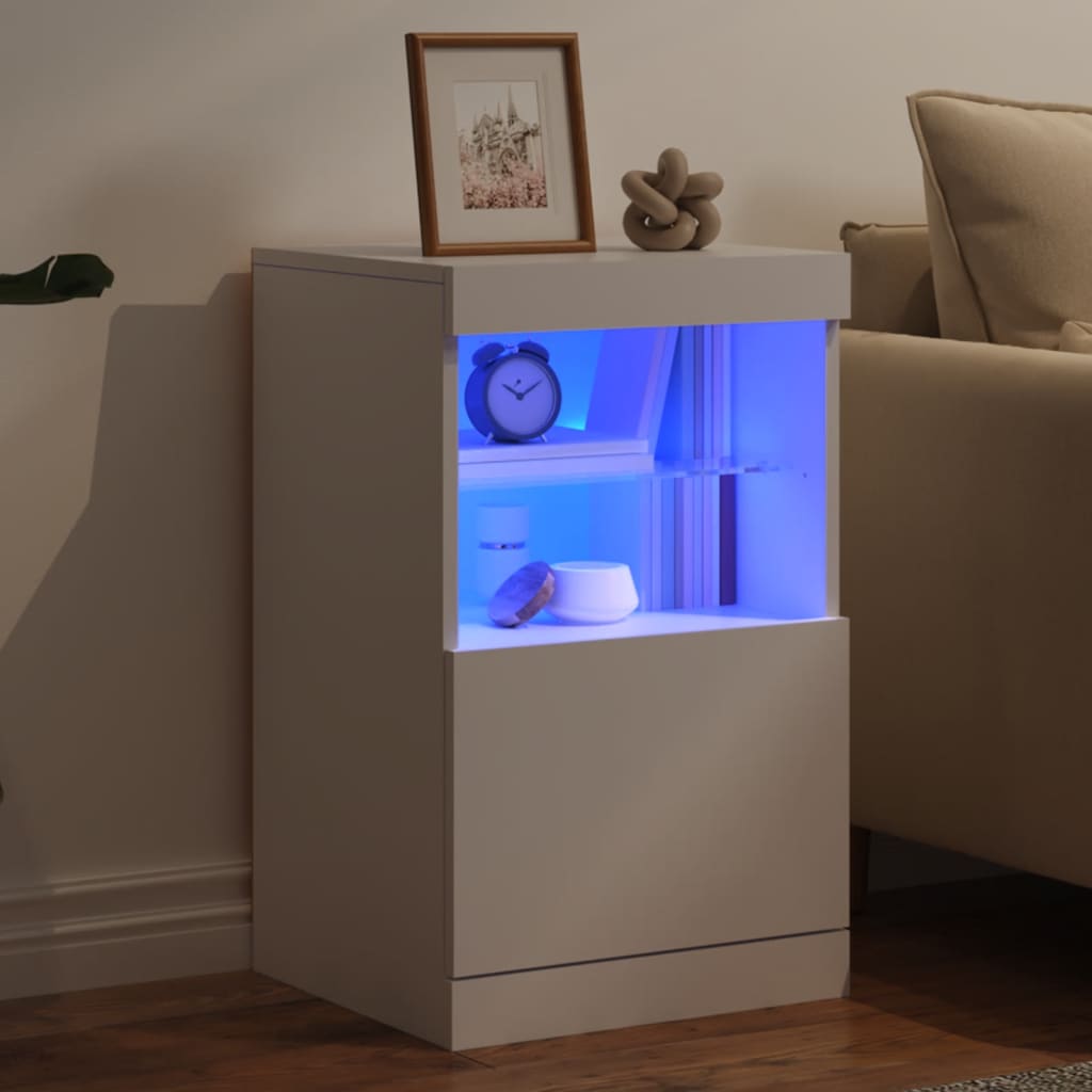 Dressoir met LED-verlichting 41x37x67 cm wit is nu te koop bij PeponiXL, paradijselijk wonen!