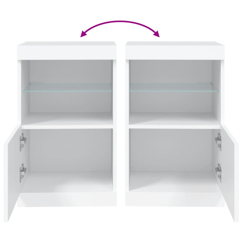 Dressoir met LED-verlichting 41x37x67 cm wit is nu te koop bij PeponiXL, paradijselijk wonen!