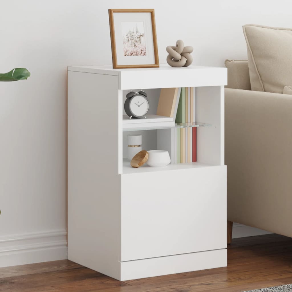Dressoir met LED-verlichting 41x37x67 cm wit is nu te koop bij PeponiXL, paradijselijk wonen!