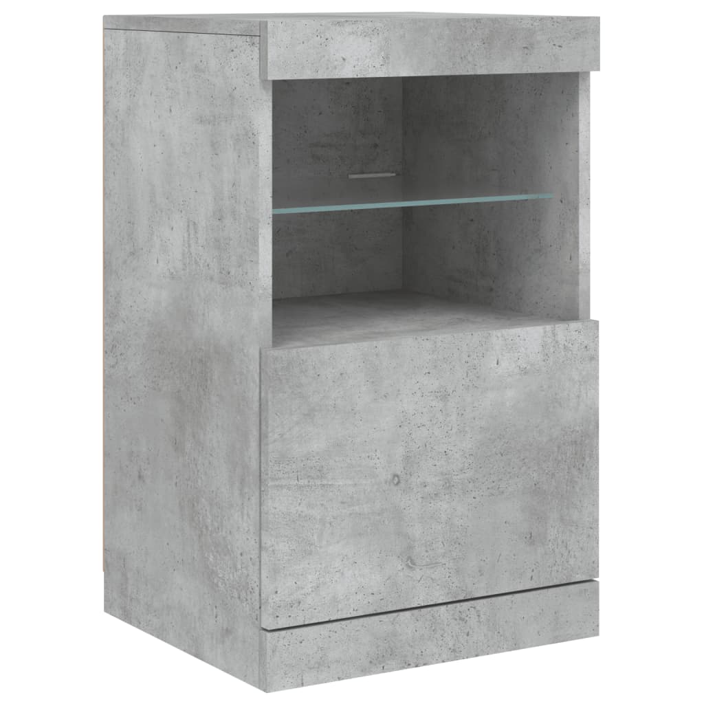 Dressoir met LED-verlichting 41x37x67 cm betongrijs is nu te koop bij PeponiXL, paradijselijk wonen!