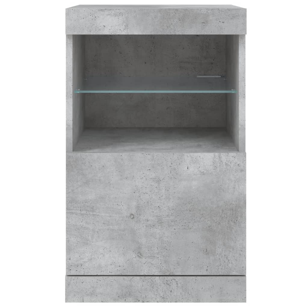 Dressoir met LED-verlichting 41x37x67 cm betongrijs is nu te koop bij PeponiXL, paradijselijk wonen!