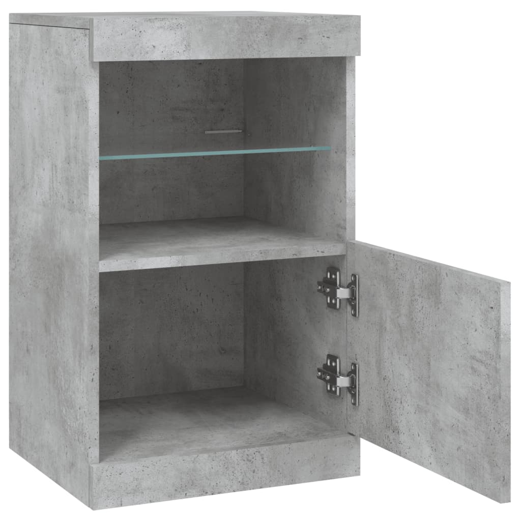 Dressoir met LED-verlichting 41x37x67 cm betongrijs is nu te koop bij PeponiXL, paradijselijk wonen!