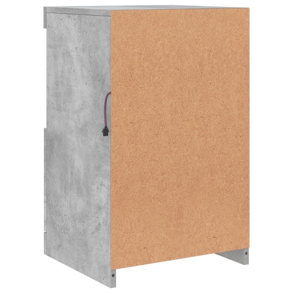 Dressoir met LED-verlichting 41x37x67 cm betongrijs is nu te koop bij PeponiXL, paradijselijk wonen!