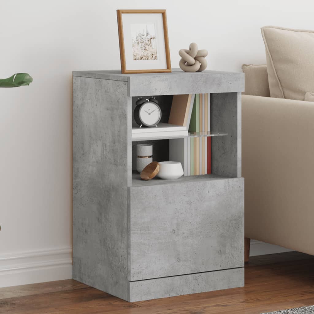 Dressoir met LED-verlichting 41x37x67 cm betongrijs is nu te koop bij PeponiXL, paradijselijk wonen!