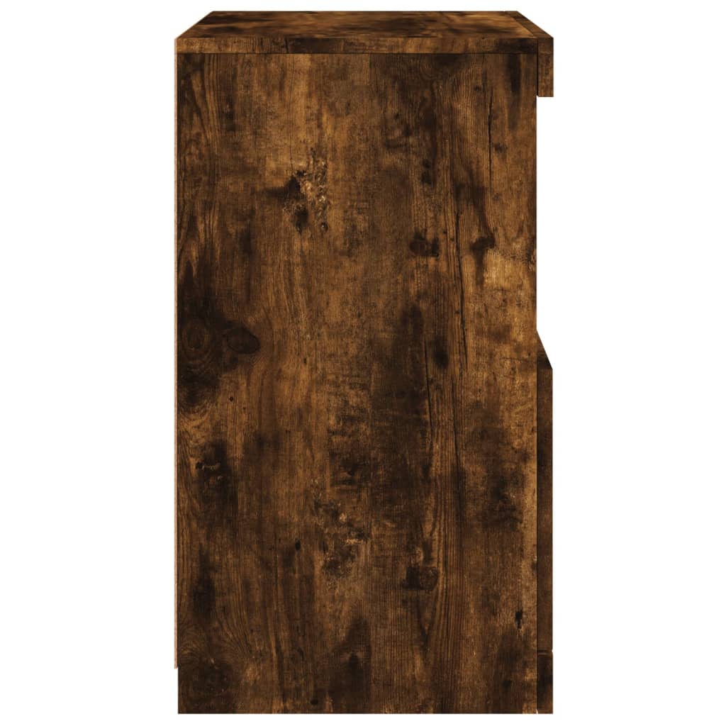 Dressoir met LED-verlichting 41x37x67 cm gerookt eikenkleurig is nu te koop bij PeponiXL, paradijselijk wonen!