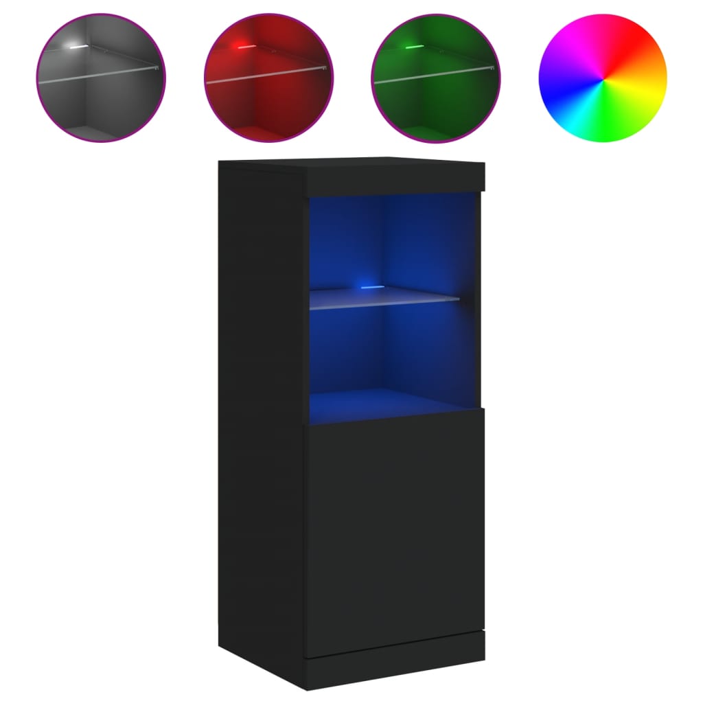 Dressoir met LED-verlichting 41x37x100 cm zwart is nu te koop bij PeponiXL, paradijselijk wonen!