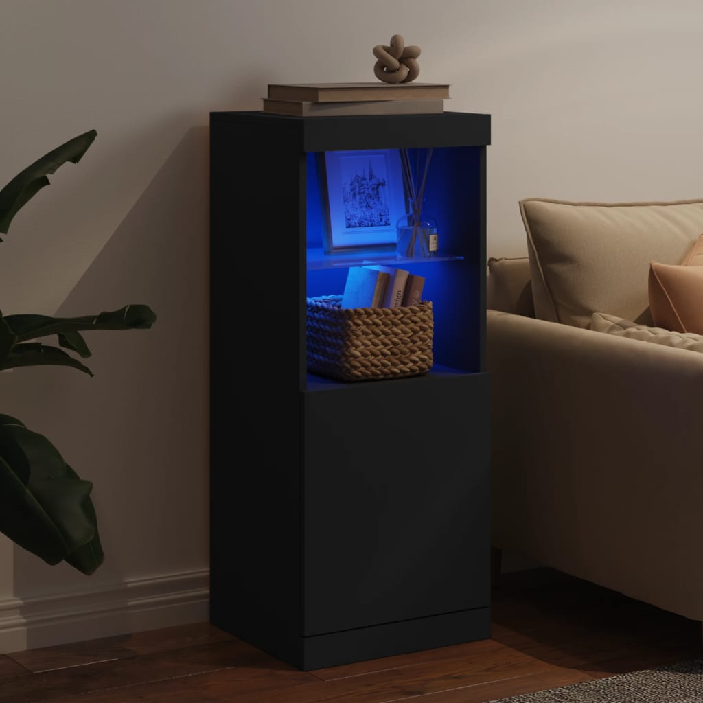 Dressoir met LED-verlichting 41x37x100 cm zwart is nu te koop bij PeponiXL, paradijselijk wonen!