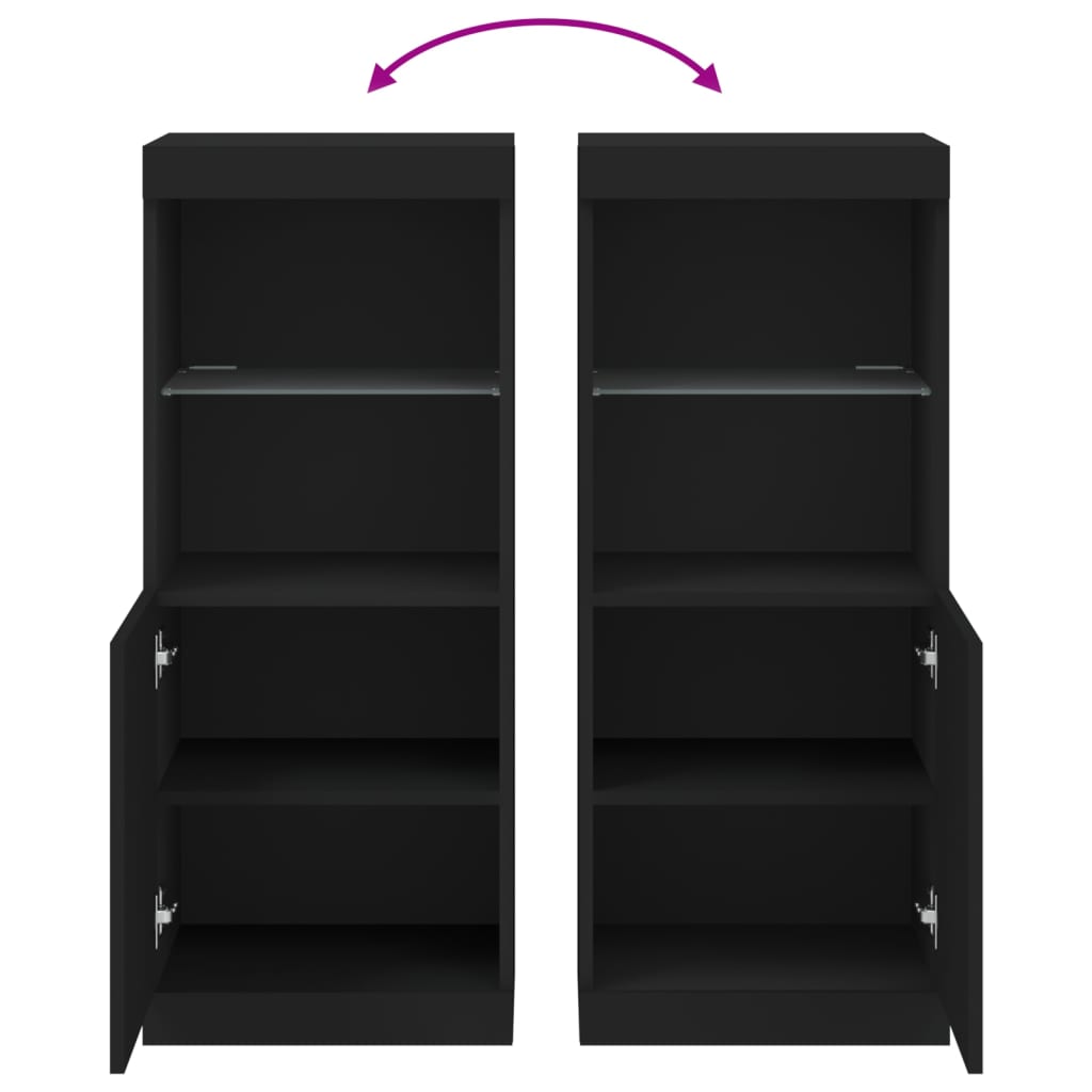 Dressoir met LED-verlichting 41x37x100 cm zwart is nu te koop bij PeponiXL, paradijselijk wonen!