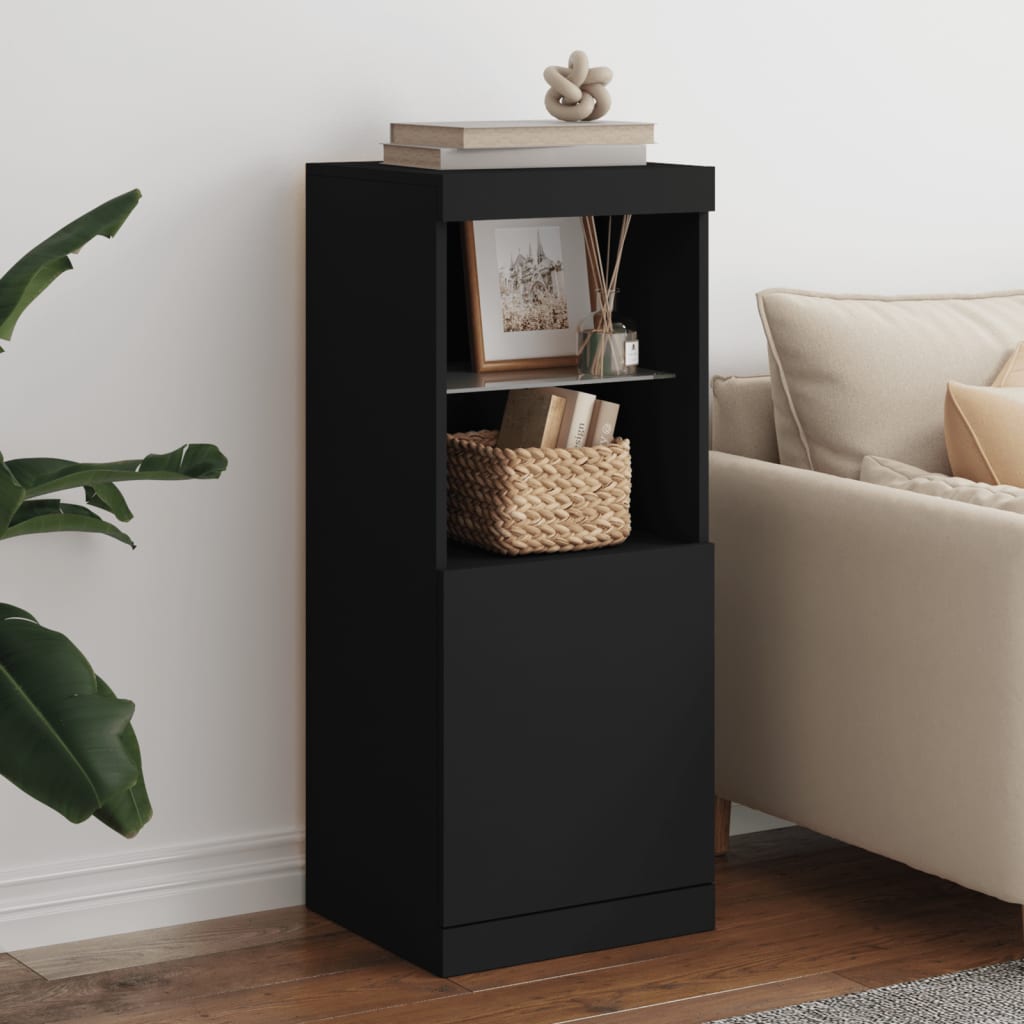 Dressoir met LED-verlichting 41x37x100 cm zwart is nu te koop bij PeponiXL, paradijselijk wonen!