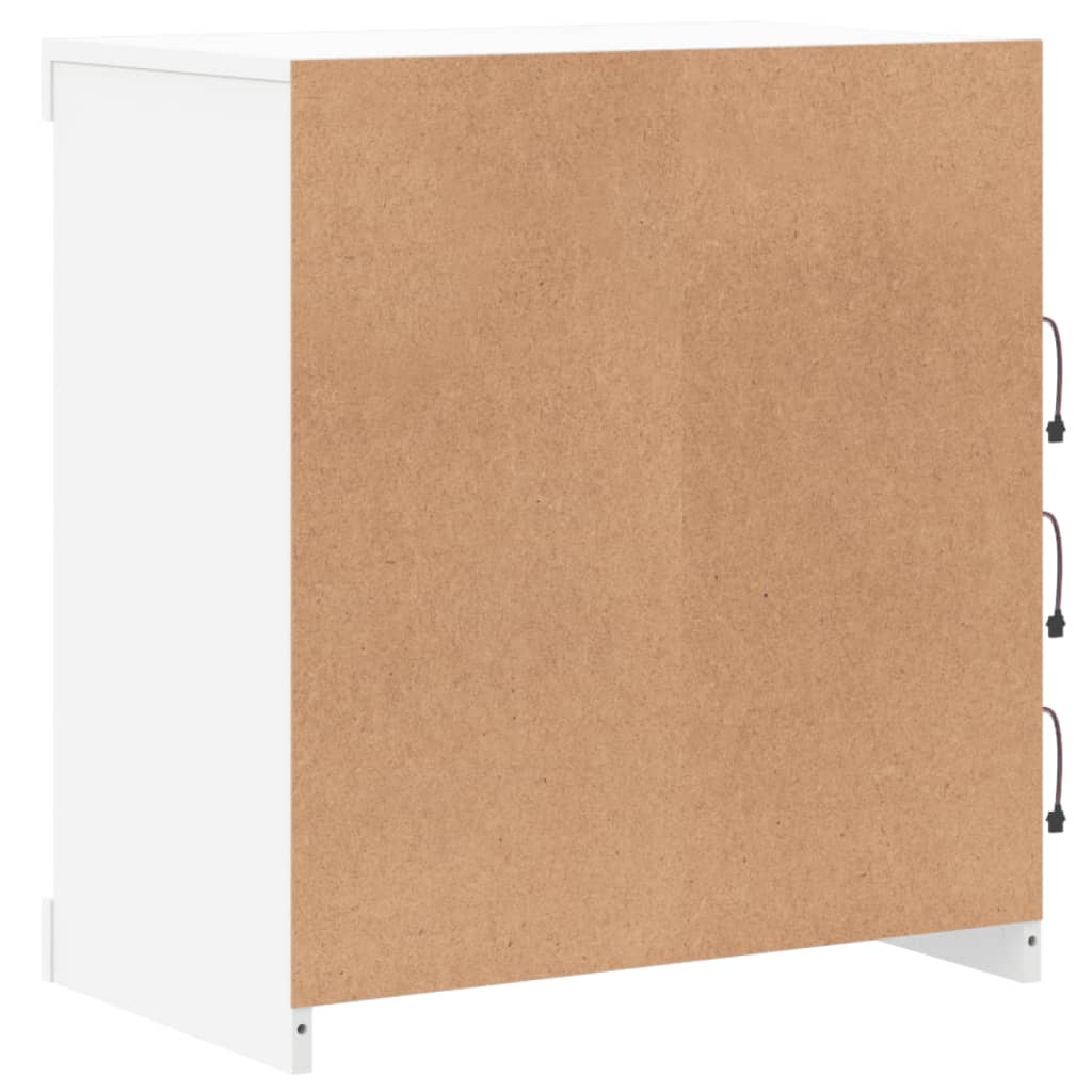 Dressoir met LED-verlichting 60,5x37x67 cm wit is nu te koop bij PeponiXL, paradijselijk wonen!