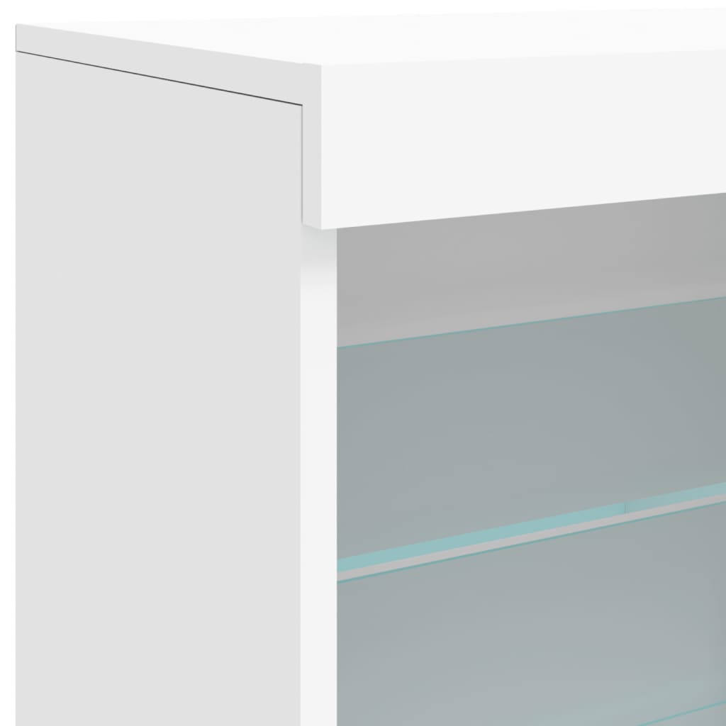 Dressoir met LED-verlichting 60,5x37x67 cm wit is nu te koop bij PeponiXL, paradijselijk wonen!