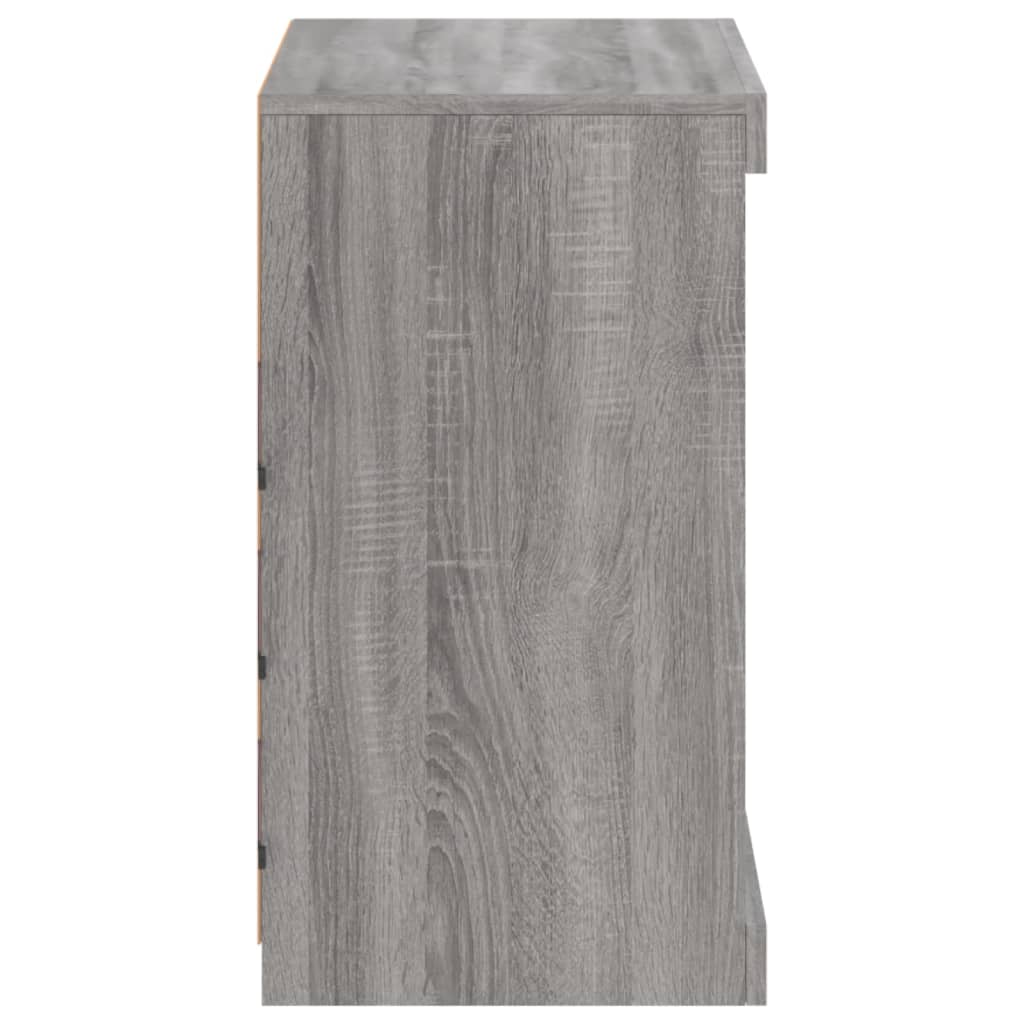 Dressoir met LED-verlichting 60,5x37x67 cm grijs sonoma eiken is nu te koop bij PeponiXL, paradijselijk wonen!