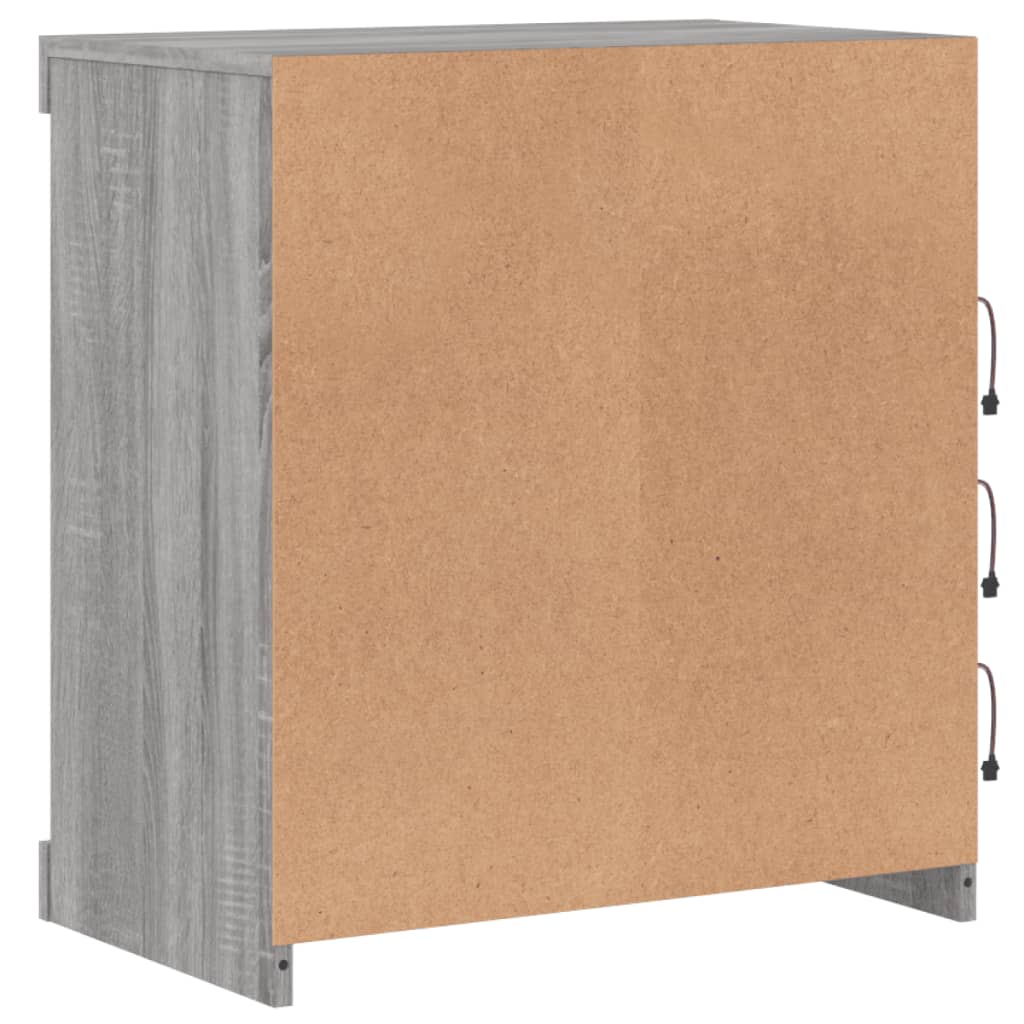 Dressoir met LED-verlichting 60,5x37x67 cm grijs sonoma eiken is nu te koop bij PeponiXL, paradijselijk wonen!