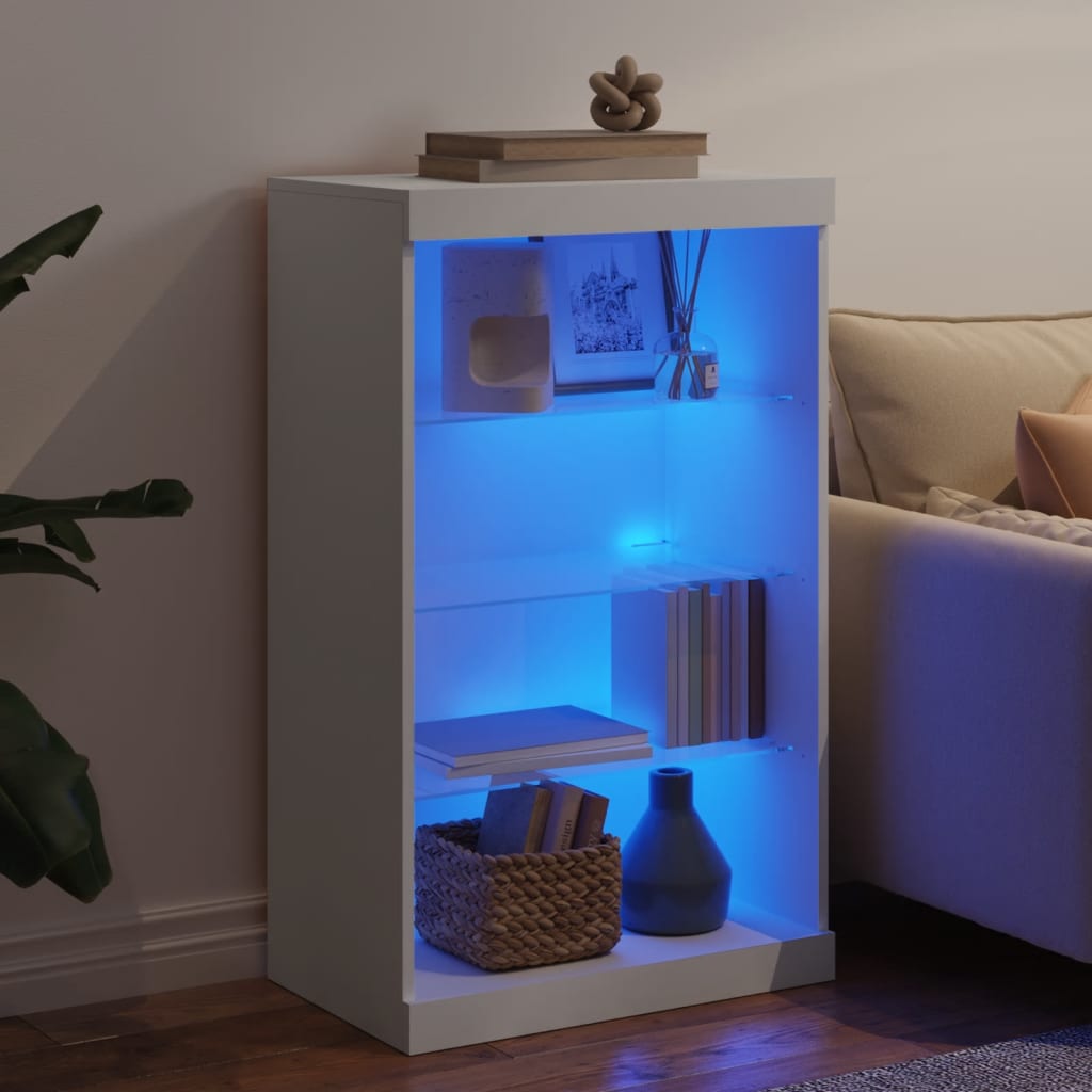 Dressoir met LED-verlichting 60,5x37x100 cm wit is nu te koop bij PeponiXL, paradijselijk wonen!