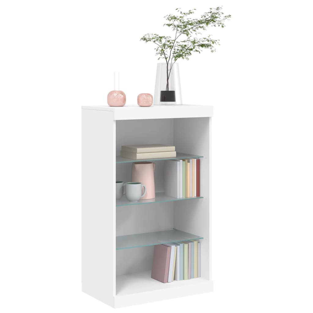 Dressoir met LED-verlichting 60,5x37x100 cm wit is nu te koop bij PeponiXL, paradijselijk wonen!