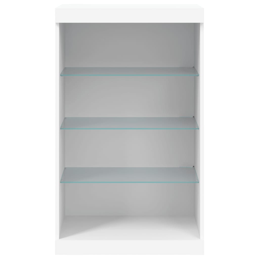 Dressoir met LED-verlichting 60,5x37x100 cm wit is nu te koop bij PeponiXL, paradijselijk wonen!
