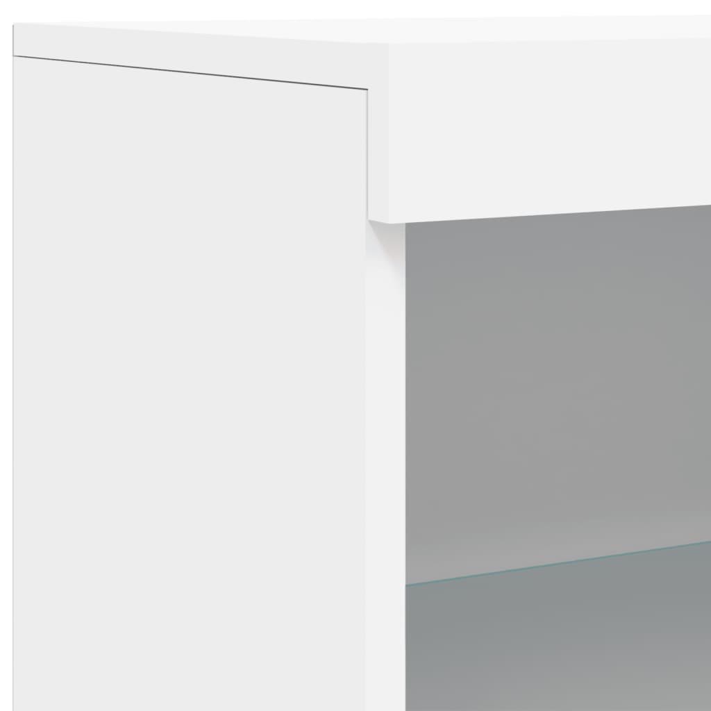 Dressoir met LED-verlichting 60,5x37x100 cm wit is nu te koop bij PeponiXL, paradijselijk wonen!