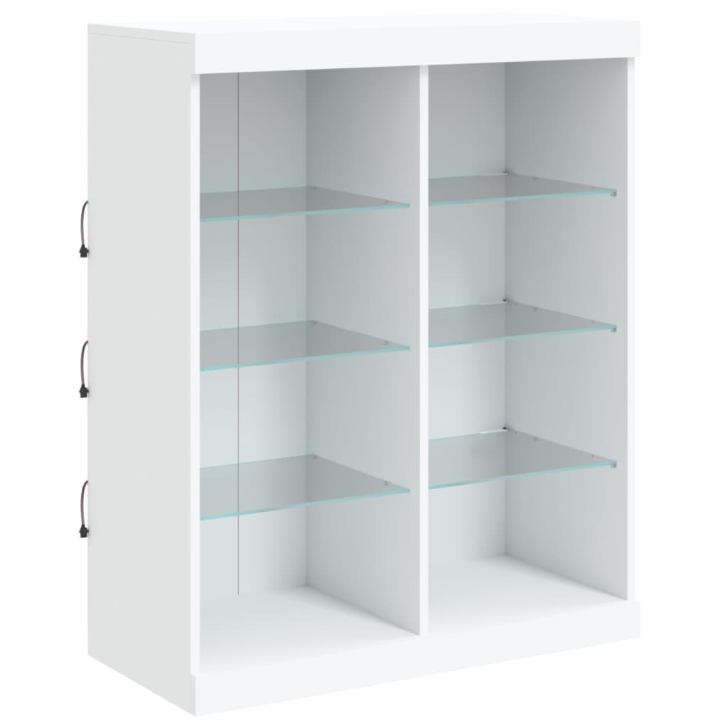Dressoir met LED-verlichting 81x37x100 cm wit is nu te koop bij PeponiXL, paradijselijk wonen!