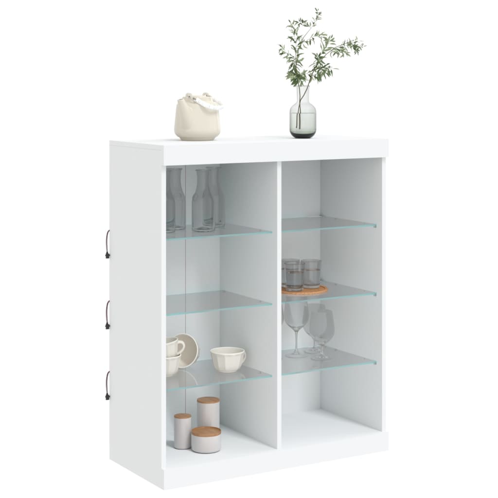 Dressoir met LED-verlichting 81x37x100 cm wit is nu te koop bij PeponiXL, paradijselijk wonen!