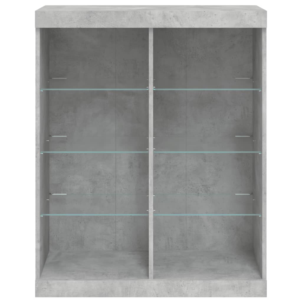 Dressoir met LED-verlichting 81x37x100 cm betongrijs is nu te koop bij PeponiXL, paradijselijk wonen!
