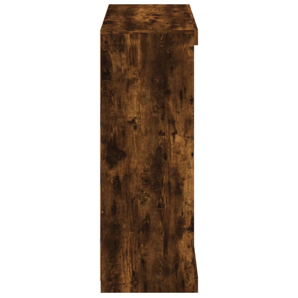 Dressoir met LED-verlichting 81x37x100 cm gerookt eikenkleurig is nu te koop bij PeponiXL, paradijselijk wonen!