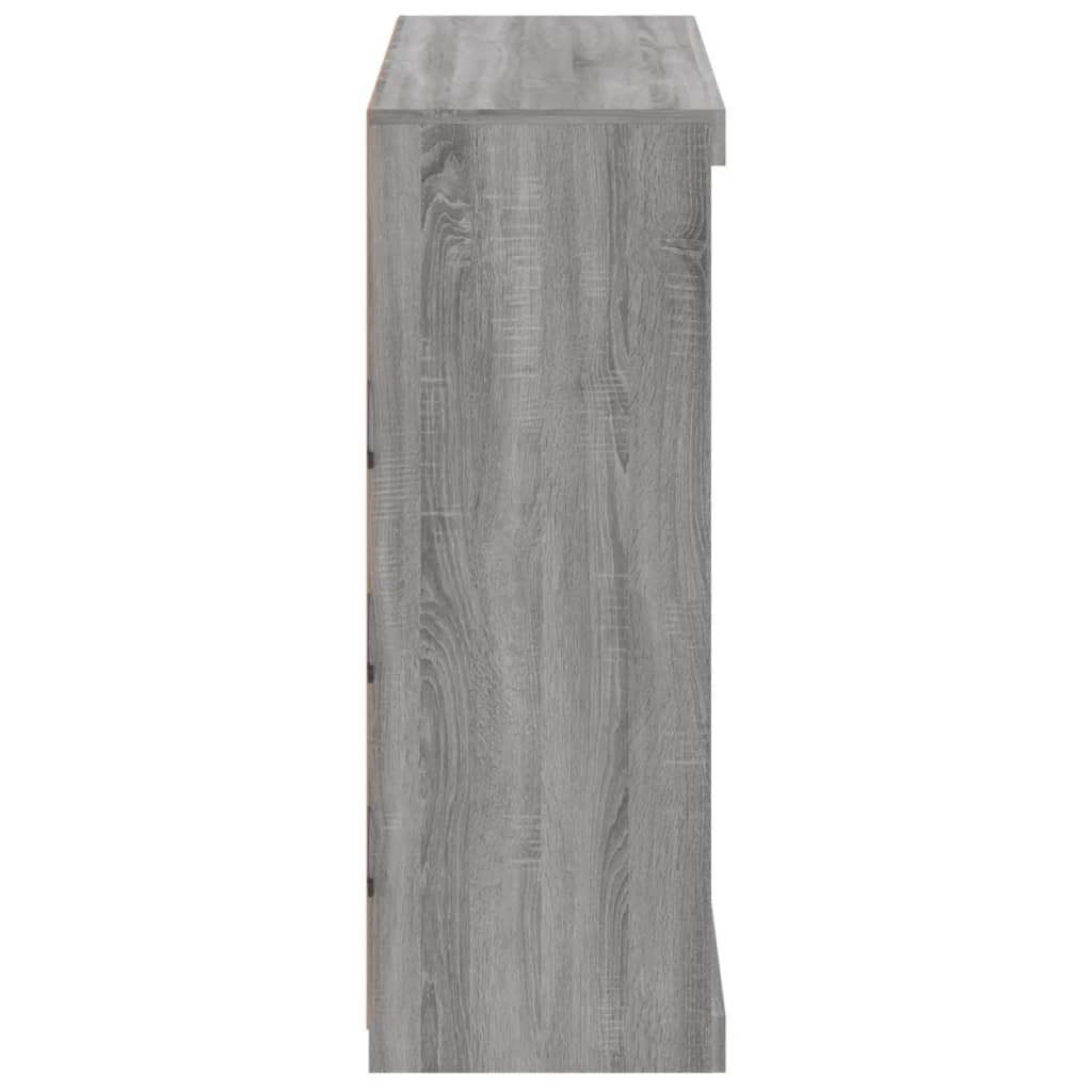 Dressoir met LED-verlichting 81x37x100 cm grijs sonoma eiken is nu te koop bij PeponiXL, paradijselijk wonen!