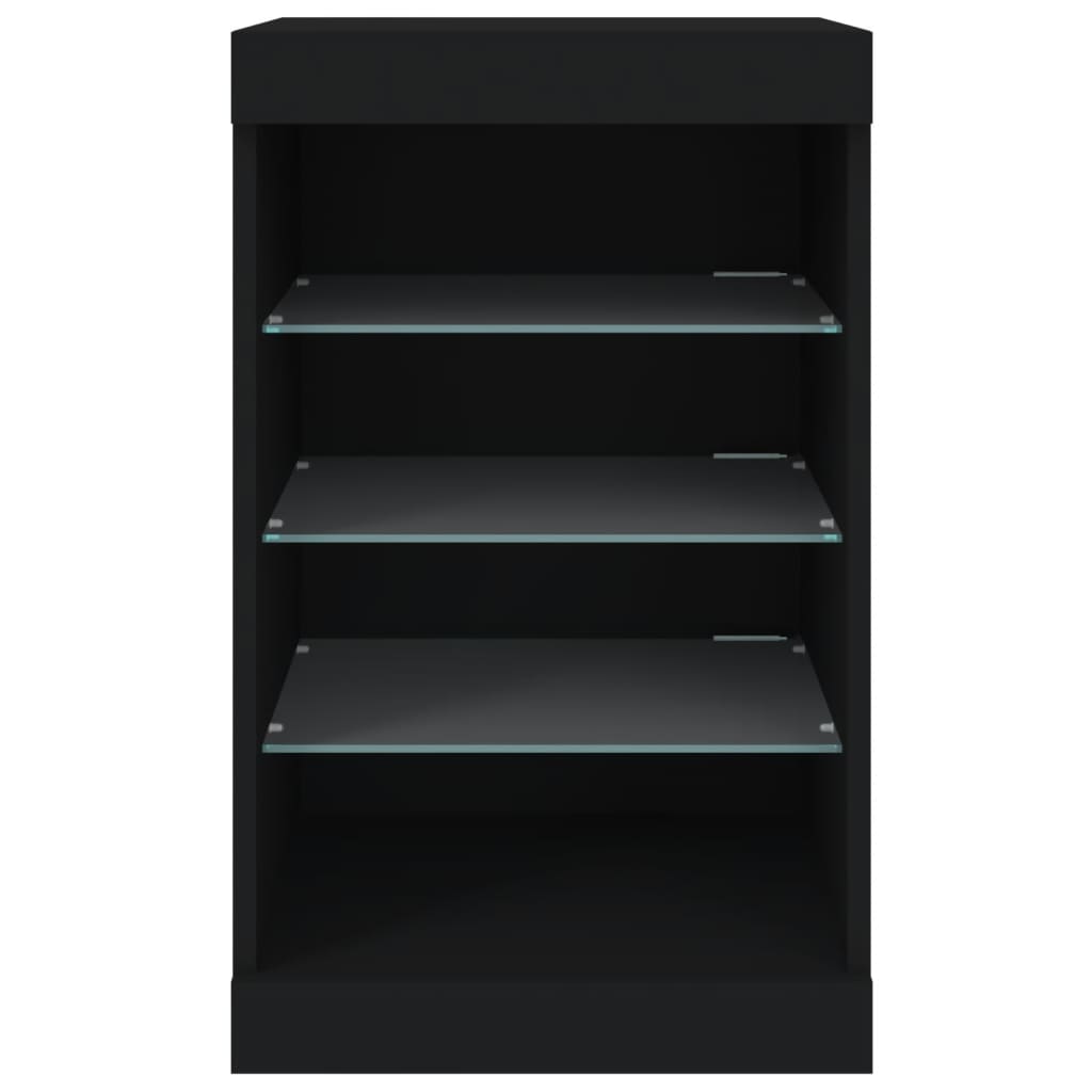 Dressoir met LED-verlichting 41x37x67 cm zwart is nu te koop bij PeponiXL, paradijselijk wonen!