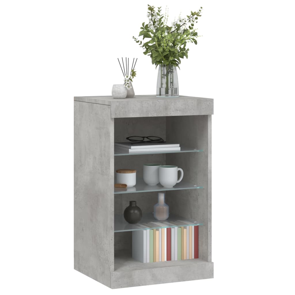 Dressoir met LED-verlichting 41x37x67 cm betongrijs is nu te koop bij PeponiXL, paradijselijk wonen!