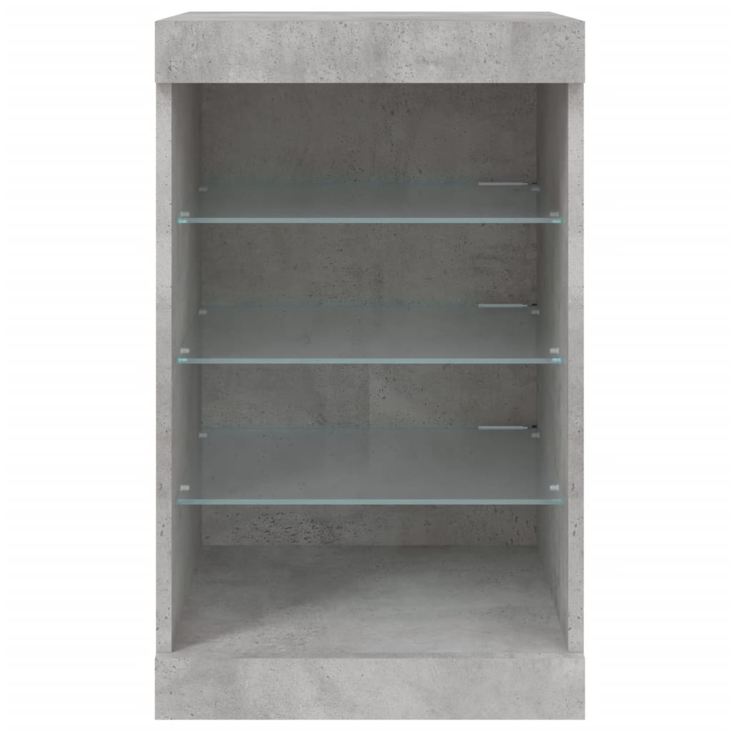 Dressoir met LED-verlichting 41x37x67 cm betongrijs is nu te koop bij PeponiXL, paradijselijk wonen!