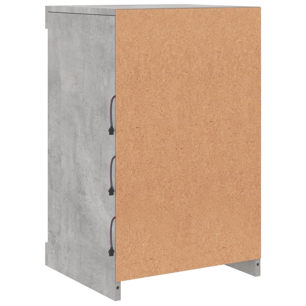 Dressoir met LED-verlichting 41x37x67 cm betongrijs is nu te koop bij PeponiXL, paradijselijk wonen!