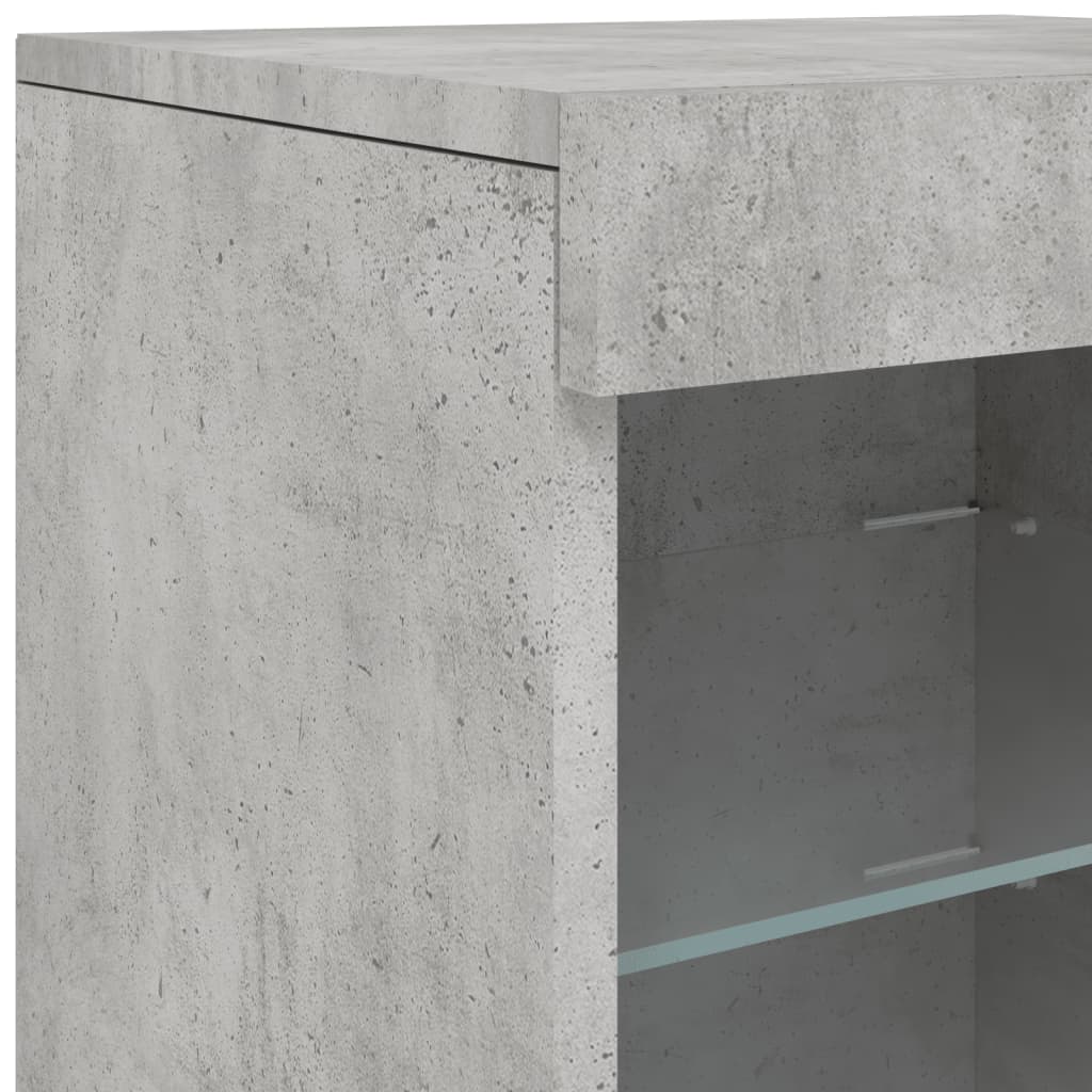 Dressoir met LED-verlichting 41x37x67 cm betongrijs is nu te koop bij PeponiXL, paradijselijk wonen!