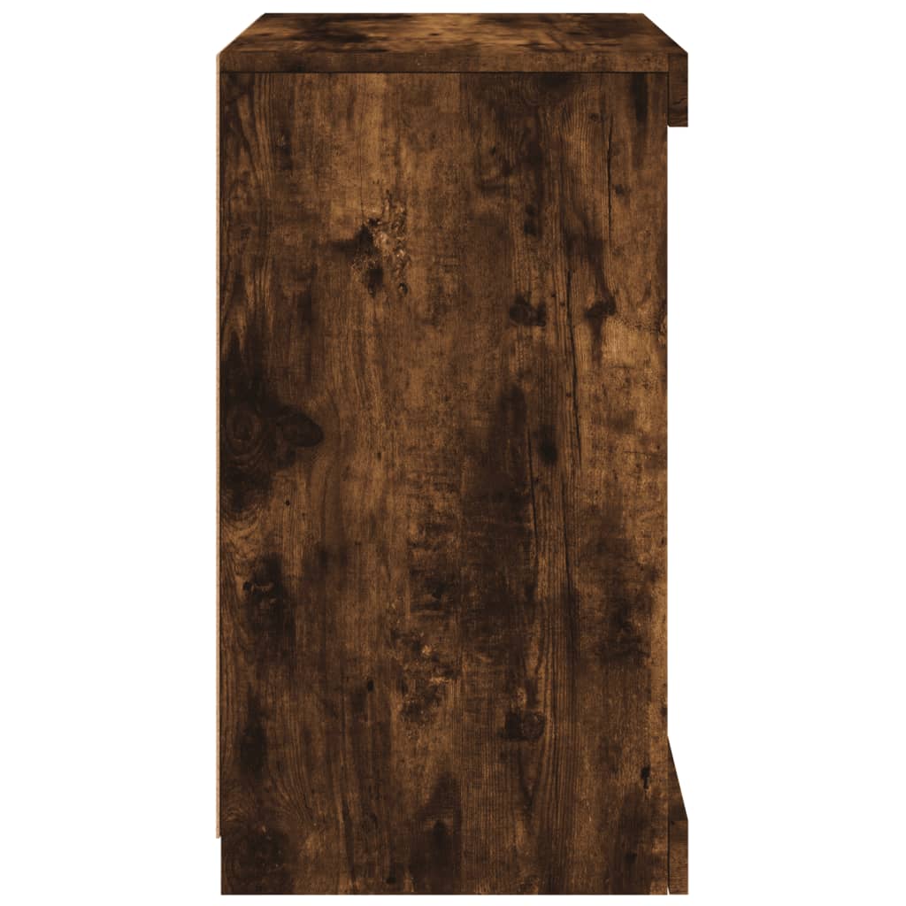 Dressoir met LED-verlichting 41x37x67 cm gerookt eikenkleurig is nu te koop bij PeponiXL, paradijselijk wonen!