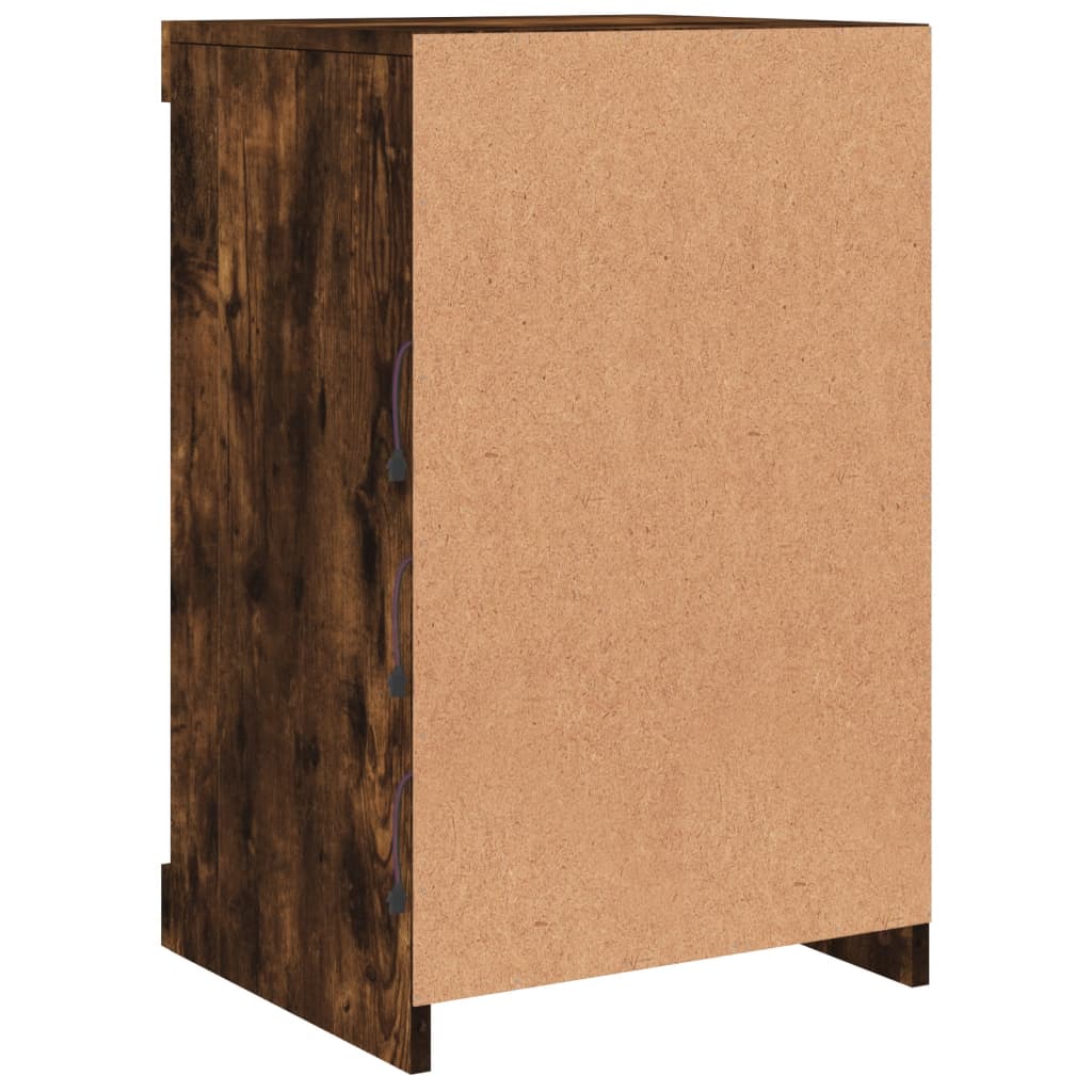 Dressoir met LED-verlichting 41x37x67 cm gerookt eikenkleurig is nu te koop bij PeponiXL, paradijselijk wonen!