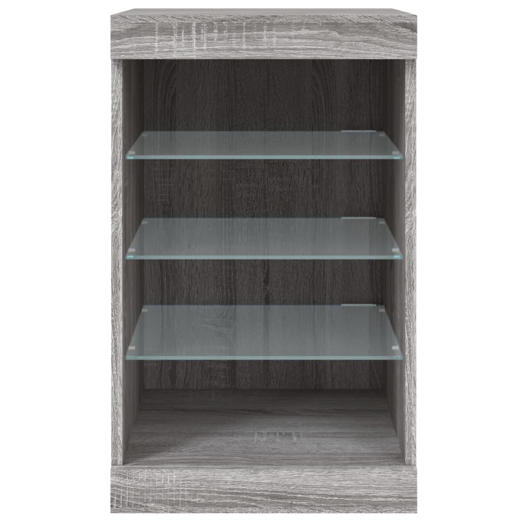 Dressoir met LED-verlichting 41x37x67 cm grijs sonoma eiken is nu te koop bij PeponiXL, paradijselijk wonen!