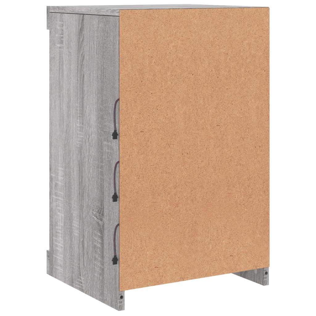 Dressoir met LED-verlichting 41x37x67 cm grijs sonoma eiken is nu te koop bij PeponiXL, paradijselijk wonen!