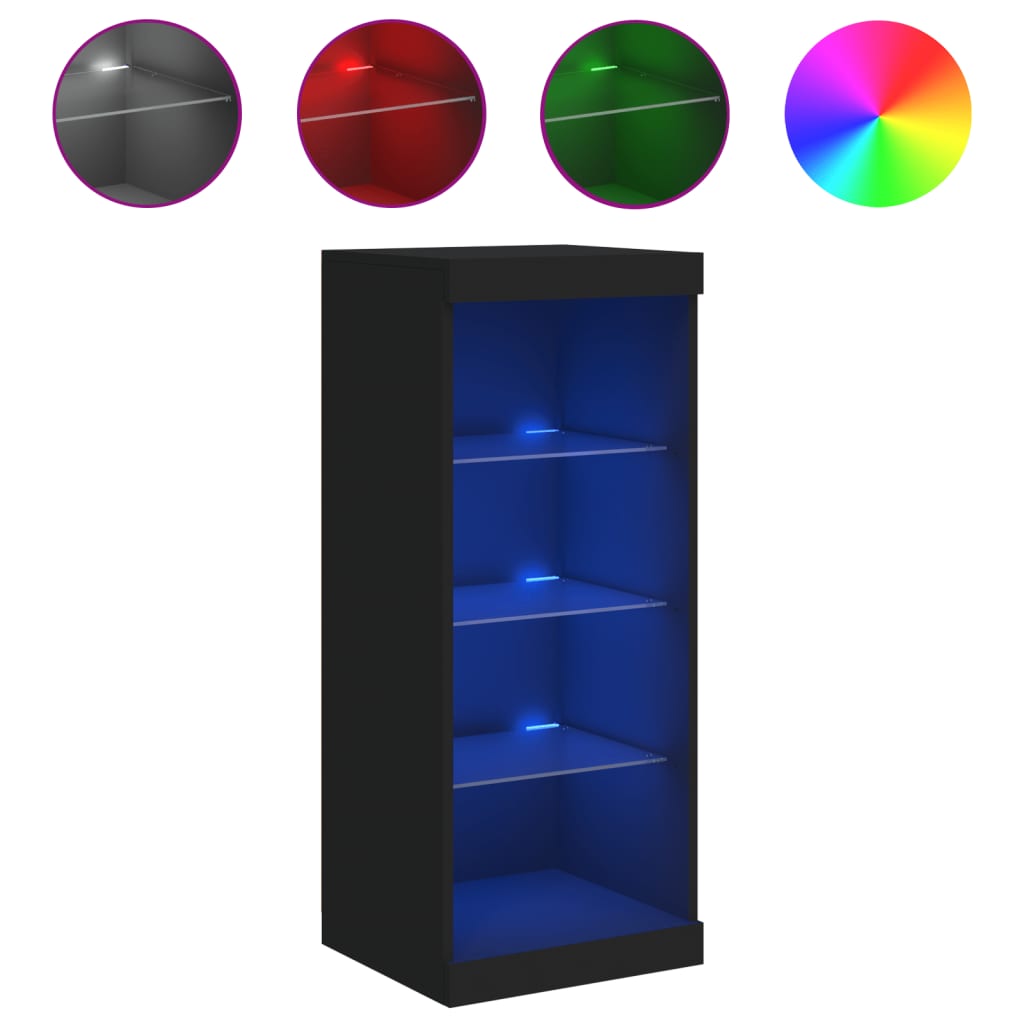 Dressoir met LED-verlichting 41x37x100 cm zwart is nu te koop bij PeponiXL, paradijselijk wonen!