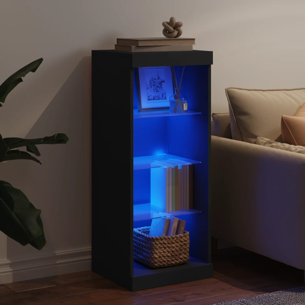 Dressoir met LED-verlichting 41x37x100 cm zwart is nu te koop bij PeponiXL, paradijselijk wonen!