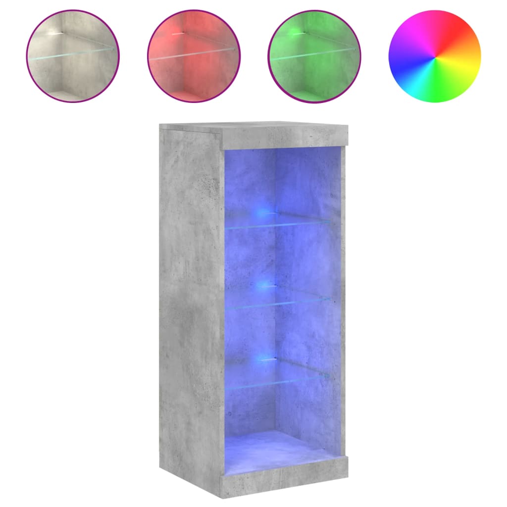 Dressoir met LED-verlichting 41x37x100 cm betongrijs is nu te koop bij PeponiXL, paradijselijk wonen!