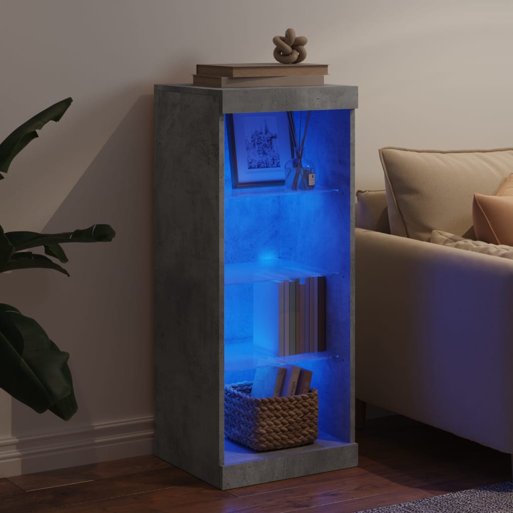 Dressoir met LED-verlichting 41x37x100 cm betongrijs is nu te koop bij PeponiXL, paradijselijk wonen!