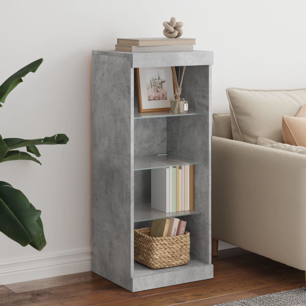 Dressoir met LED-verlichting 41x37x100 cm betongrijs is nu te koop bij PeponiXL, paradijselijk wonen!