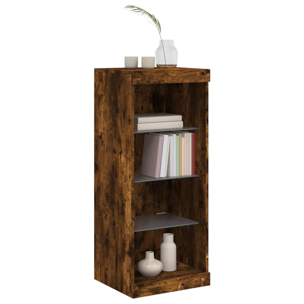 Dressoir met LED-verlichting 41x37x100 cm gerookt eikenkleurig is nu te koop bij PeponiXL, paradijselijk wonen!