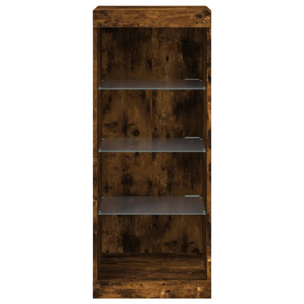 Dressoir met LED-verlichting 41x37x100 cm gerookt eikenkleurig is nu te koop bij PeponiXL, paradijselijk wonen!