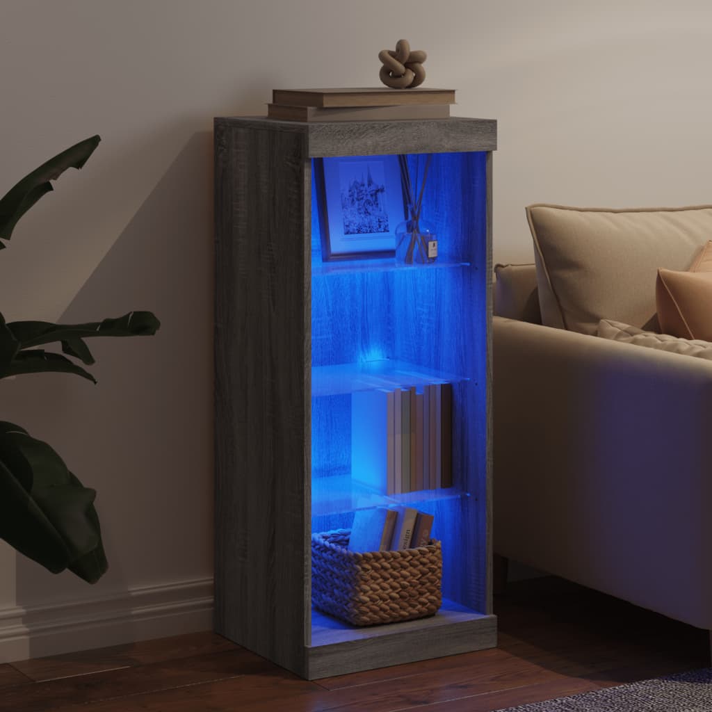 Dressoir met LED-verlichting 41x37x100 cm grijs sonoma eiken is nu te koop bij PeponiXL, paradijselijk wonen!