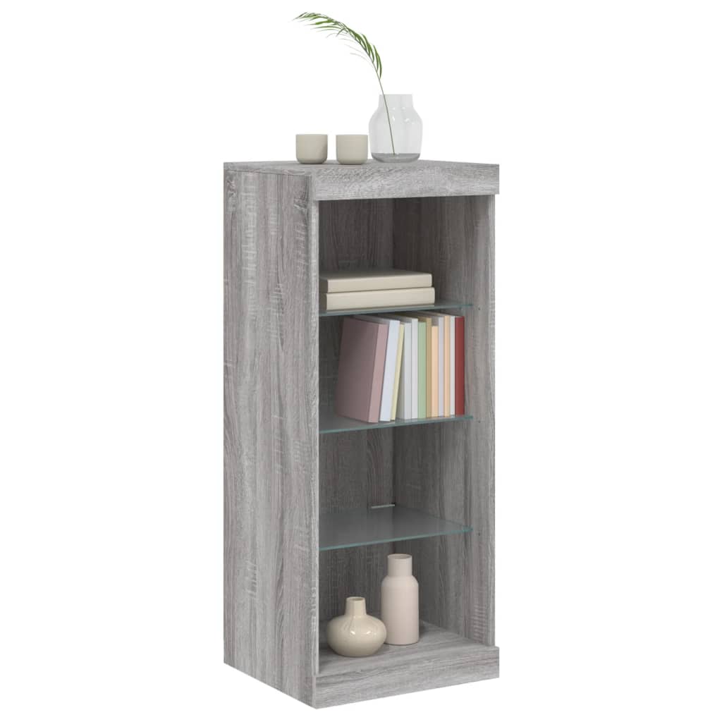 Dressoir met LED-verlichting 41x37x100 cm grijs sonoma eiken is nu te koop bij PeponiXL, paradijselijk wonen!