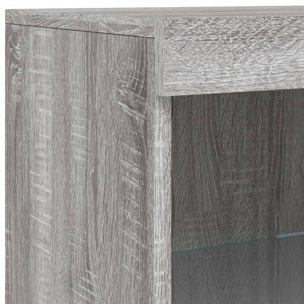 Dressoir met LED-verlichting 41x37x100 cm grijs sonoma eiken is nu te koop bij PeponiXL, paradijselijk wonen!