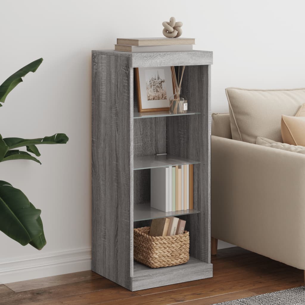 Dressoir met LED-verlichting 41x37x100 cm grijs sonoma eiken is nu te koop bij PeponiXL, paradijselijk wonen!