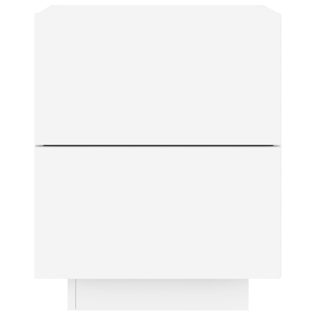 Nachtkastjes met LED-verlichting 2 st bewerkt hout wit is nu te koop bij PeponiXL, paradijselijk wonen!